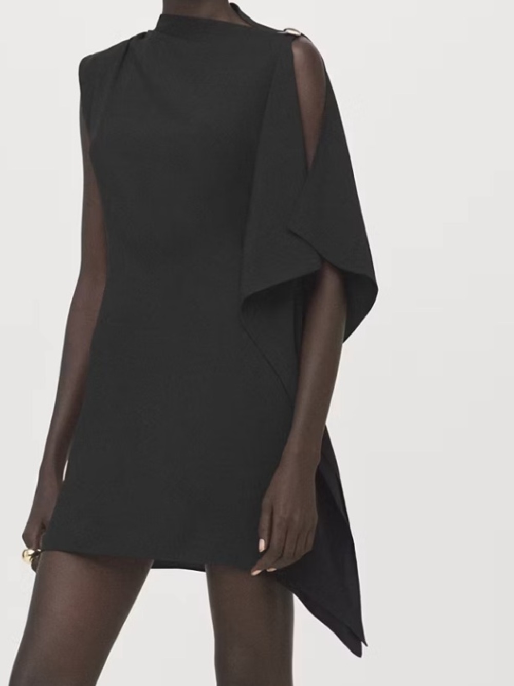 Mango SHORT ASYMMETRICAL SLEEVE DRESS 4087
